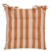Stoelkussen tuin katoen streep bruin 40 x 40 x 5 cm