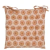 Stoelkussen tuin katoen zon design oranje 40 x 40 x 5 cm