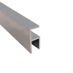 Geen Stoelprofiel dubbel aluminium mat zilver 38x21,5x1,5x1000 mm