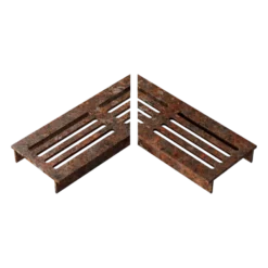 Stonewish Ultra Drain L-rooster corten recht patroon Hot