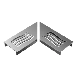 Stonewish Ultra Drain L-rooster zilver wave patroon Best