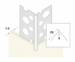 Geen Stuc-/hoekprofiel aluzink staal 260 cm Online