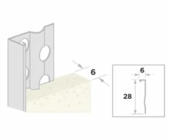 Geen Stucstopprofiel aluzink staal voor 6 mm stucdikte 260 cm Best