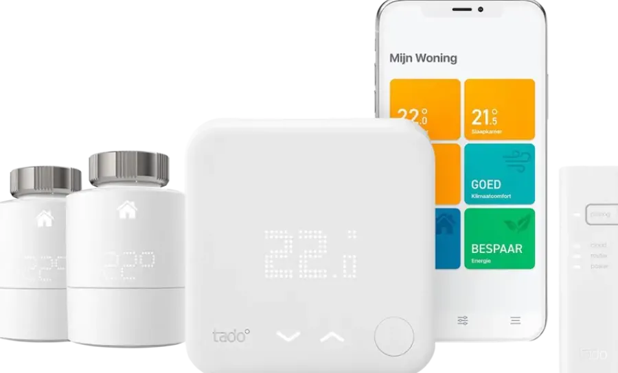 Tado Starters Kit Thermostaat V3+ Bedraad Inclusief 2 Slimme Radiatorknoppen New