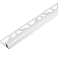 Tegelprofiel kwartrond aluminium wit 10 mm 300 cm