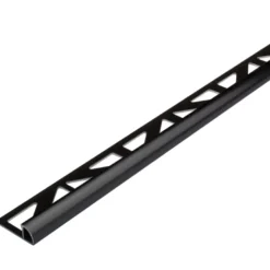 Tegelprofiel kwartrond PVC zwart 8 mm 300 cm