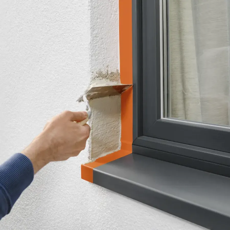 Tesa bepleisteringstape PVC oranje 50 mm x 33 m Outlet