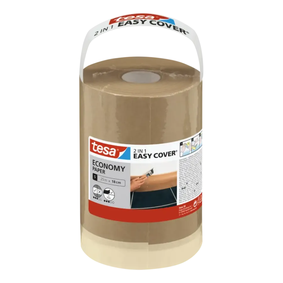 Tesa Easy Cover Economy S afdekpapier 18 cm x 25 m Outlet
