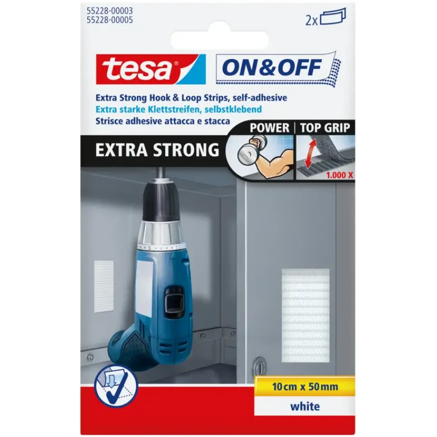 Tesa klittenband wit 50 mm 100 mm Discount
