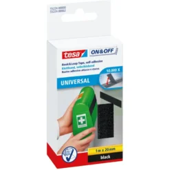Tesa On&Off klittenband zwart 20 mm 1 m Clearance