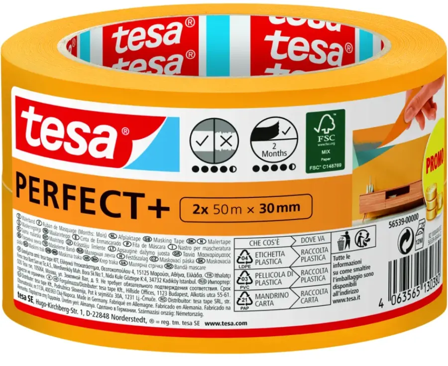 Tesa Perfect+ schilderstape 2x 50 m x 30 mm Sale