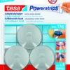 Tesa Powerstrips haak mat chroom rond 3 stuks