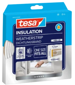 Tesa Premium Tochtband O-profiel zelfklevend transparant 6m Hot