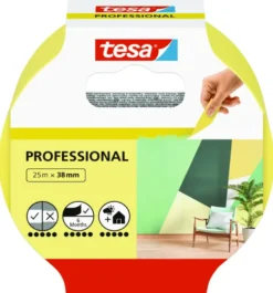 Tesa Professional Indoor afplakband geel 25 m x 38 mm Sale