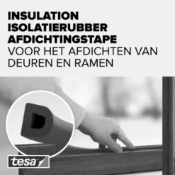 Tesa Tochtband D-profiel zelfklevend bruin 6m New