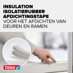 Tesa Tochtband E-profiel zelfklevend wit 6m Best