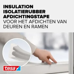 Tesa Tochtband E-profiel zelfklevend wit 25m Hot
