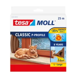 Tesa Tochtband P-profiel zelfklevend bruin 25m New