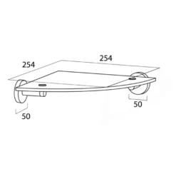 Tiger Boston hoekplanchet mat chroom