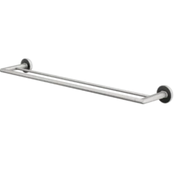 Tiger handdoekrek Cooper dubbel 65,2 cm RVS geborsteld / Zwart