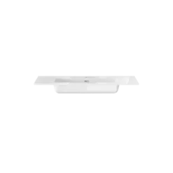 Tiger inbouw wastafel T-line Quadro glanzend wit keramiek 101 cm