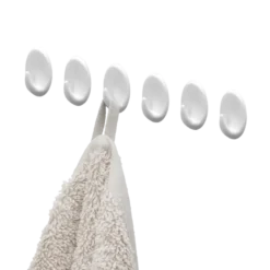 Tiger ophang haak Baseline Oval small wit ABS set van 6