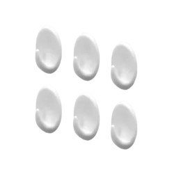 Tiger ophang haak Baseline Oval small wit ABS set van 6