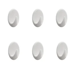 Tiger ophang haak Baseline Oval small wit ABS set van 6
