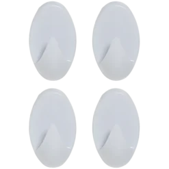 Tiger ophang haak Baseline Oval medium wit ABS set van 4