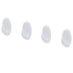 Tiger ophang haak Baseline Oval medium wit ABS set van 4