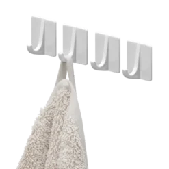 Tiger ophang haak Baseline Rectangle medium wit ABS set van 4