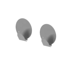 Tiger ophang haak Baseline Round small geborsteld RVS set van 2