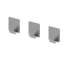 Tiger ophang haak Baseline Square small geborsteld RVS set van 3