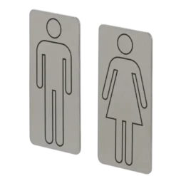 Tiger toilet bordjes man vrouw geborsteld RVS zelfklevend Hot