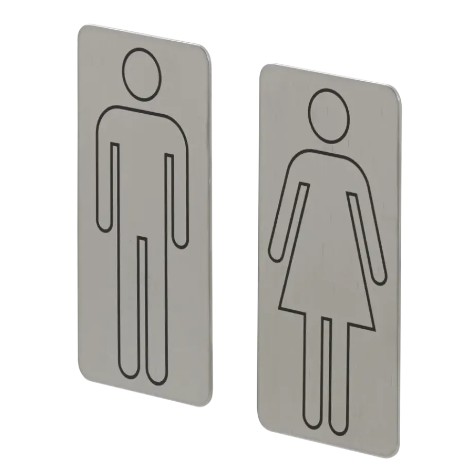 Tiger toilet bordjes man vrouw geborsteld RVS zelfklevend Hot