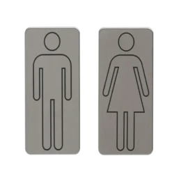 Tiger toilet bordjes man vrouw geborsteld RVS zelfklevend Hot