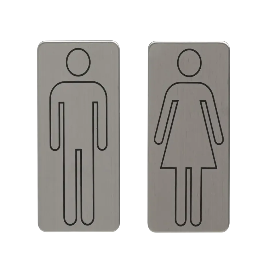 Tiger toilet bordjes man vrouw geborsteld RVS zelfklevend Hot