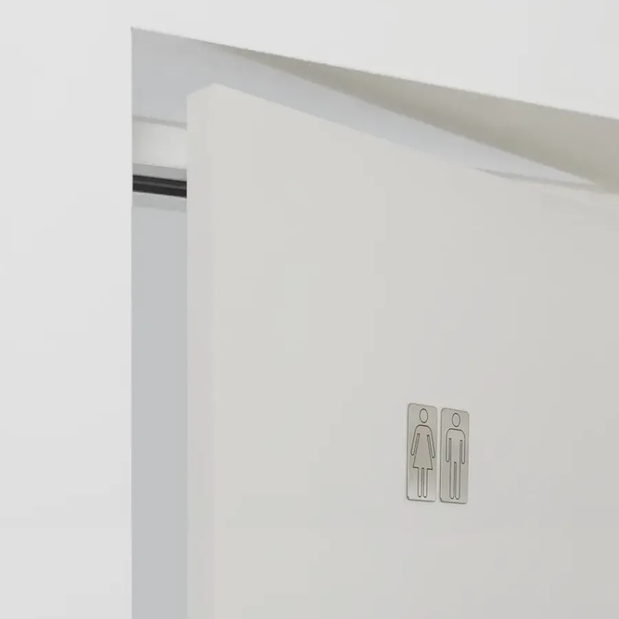 Tiger toilet bordjes man vrouw geborsteld RVS zelfklevend Hot