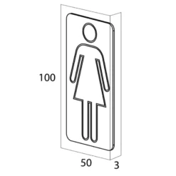 Tiger toilet bordjes man vrouw geborsteld RVS zelfklevend Hot