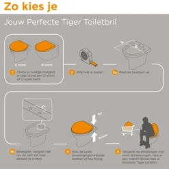 Tiger Toiletbril Hetta MDF Bruin met Softclose