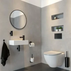 Tiger toiletrolhouder Noon zwart