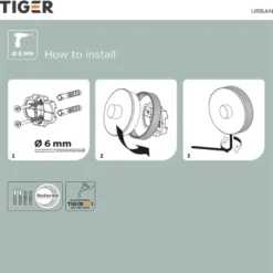 Tiger Toiletrolhouder Urban Wit