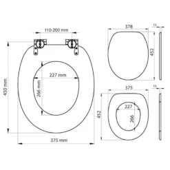 Tiger toiletzitting MDF Oregon wit