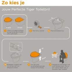 Tiger toiletzitting MDF Oregon wit