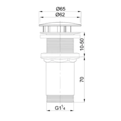Tiger verlengde lavabo plug 1/4
