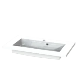 Tiger Wastafelblad Quadro 80 cm glanzend wit