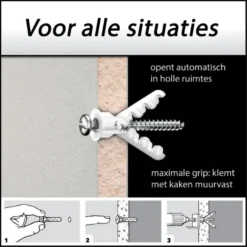 Toggler alligatorplug met flens AF5 5 mm 20 stuks