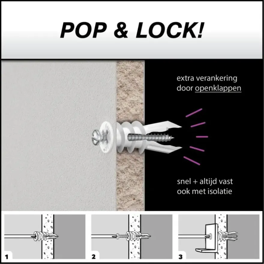 Toggler gipsplaatplug mini SPM 9.5-15 mm met schroeven 6 stuks