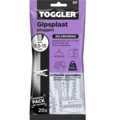 Toggler gipsplaatplug SP 9.5-15 mm 20 stuks