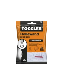 Toggler hollewandplug TA6 3-6 mm 6 stuks